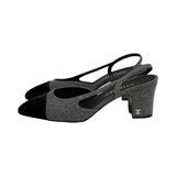 Chanel Wool Slingback Heels - Size 38.5