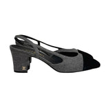Chanel Wool Slingback Heels - Size 38.5