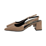 Versace Patent Leather Slingback Heels - Size 36.5