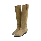 Isabel Marant "Denvee" Suede Knee-High Boots - Size 36
