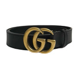 Gucci "GG Marmont Double G" Leather Belt - Size 85/34