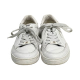 Chanel Leather Low-Top Sneakers - Size 38.5