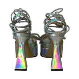 Mach & Mach "Double Bow Platform Sandal" - Size 37.5