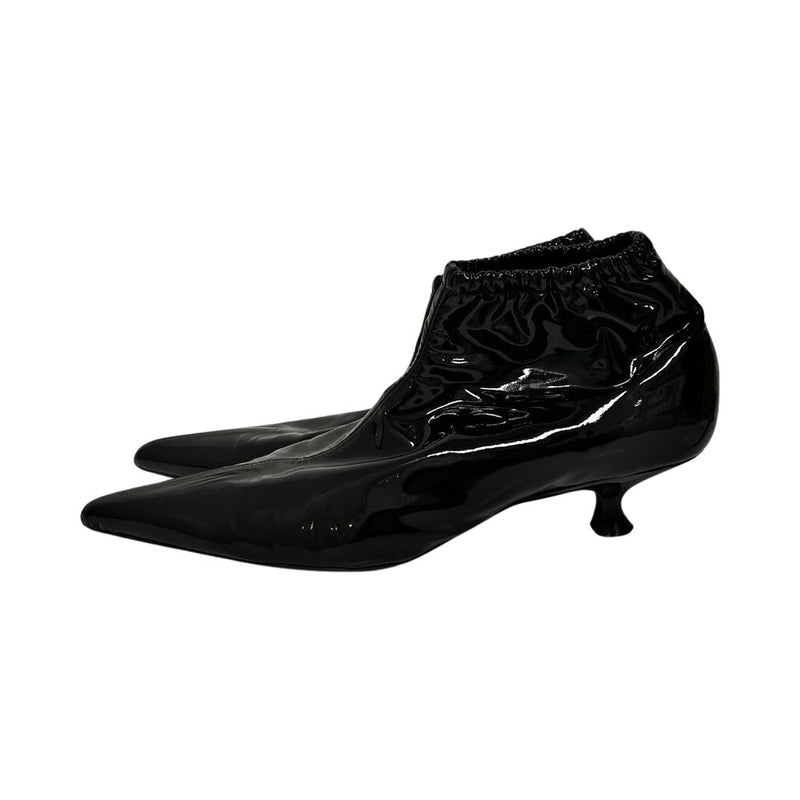 Khaite Volos Patent Leather Ankle Boots - Size 40.5