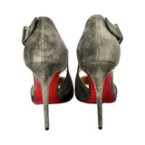 Christian Louboutin Sharpeta 100 Suede Pumps - Size 38.5