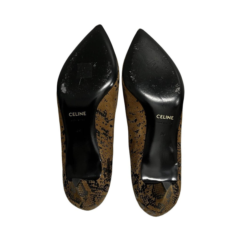 Celine Suede Animal Print Booties - Size 39