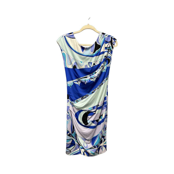 Emilio Pucci Blue Printed Dress