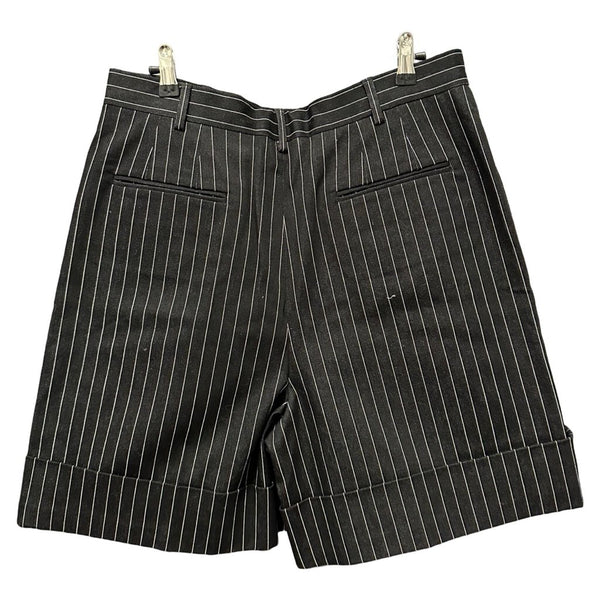 Chanel Pinstripe Denim Shorts