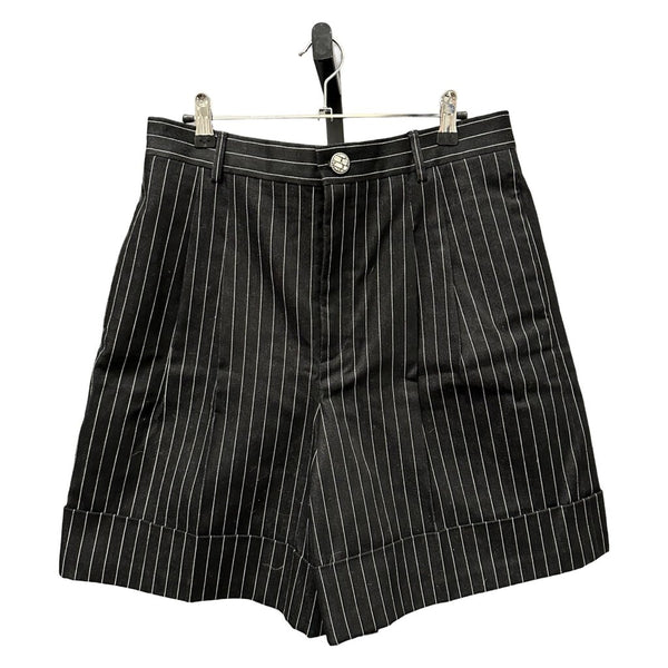 Chanel Pinstripe Denim Shorts