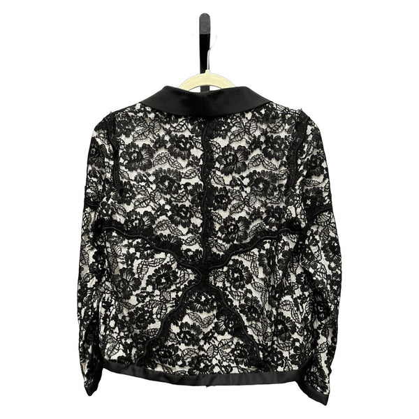 Chanel Black and White Lace Jacket