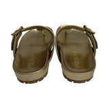 Prada Gold And Black Sandals - Size 35