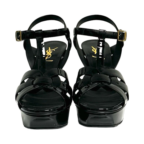 Saint Laurent "Tribute Patent T-Strap Platform" Heels - Size 37