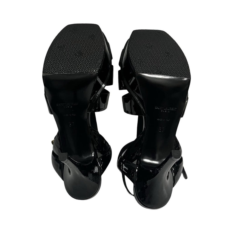 Saint Laurent "Tribute Patent T-Strap Platform" Heels - Size 37