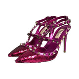 Valentino Sequin Rockstud Heels - Size 37.5