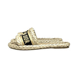 Christian Dior "Jute Dway" Straw Slides - Size 36