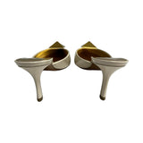 Valentino Ivory Patent "Roman Stud" Heels - Size 37