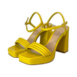 Gianvito Rossi Yellow Platform Heels - Size 37.5