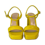 Gianvito Rossi Yellow Platform Heels - Size 37.5