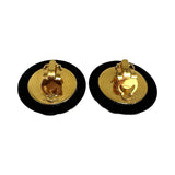 Chanel Black and Gold-tone Earrings