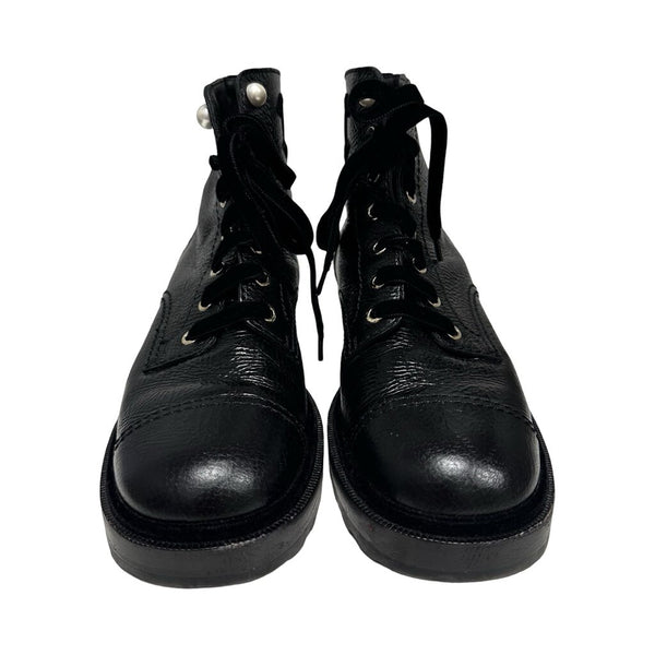 Chanel Patent Combat Boots - Size 41