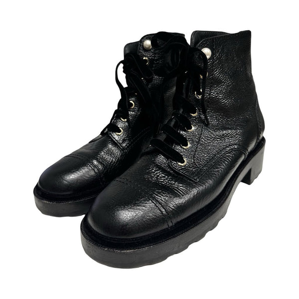 Chanel Patent Combat Boots - Size 41