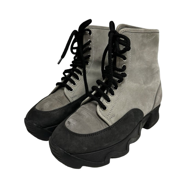 iRi Grey Leather Boots - Size 37