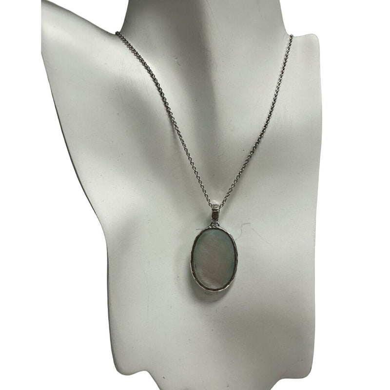 Ippolita Blue Quartz and Mother Of Pearl Reversible Pendant Necklace