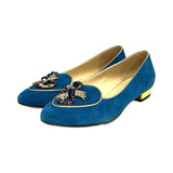 Charlotte Olympia Suede Loafers - Size 37.5