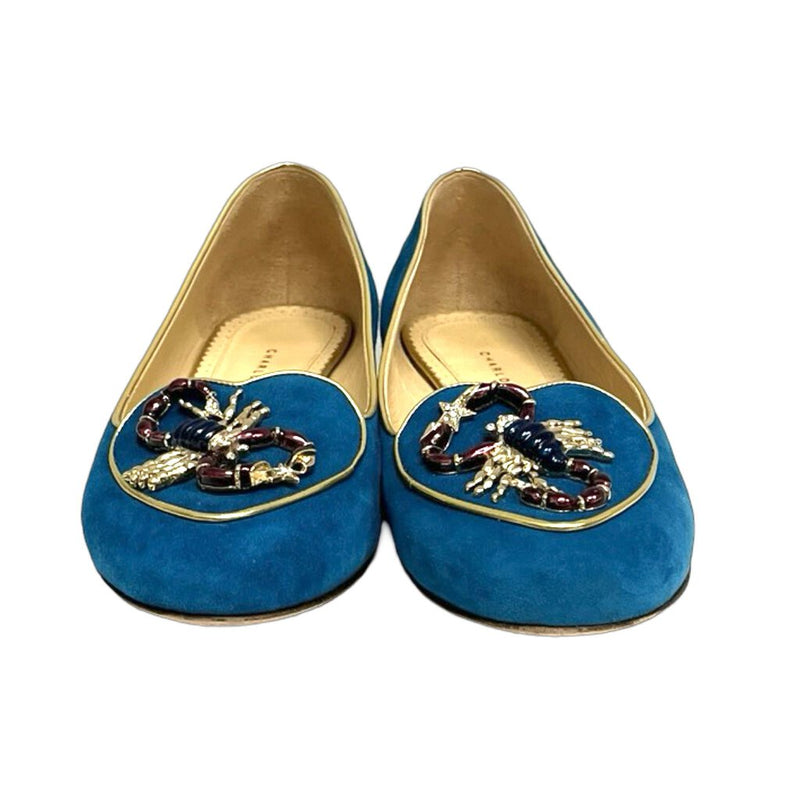 Charlotte Olympia Suede Loafers - Size 37.5