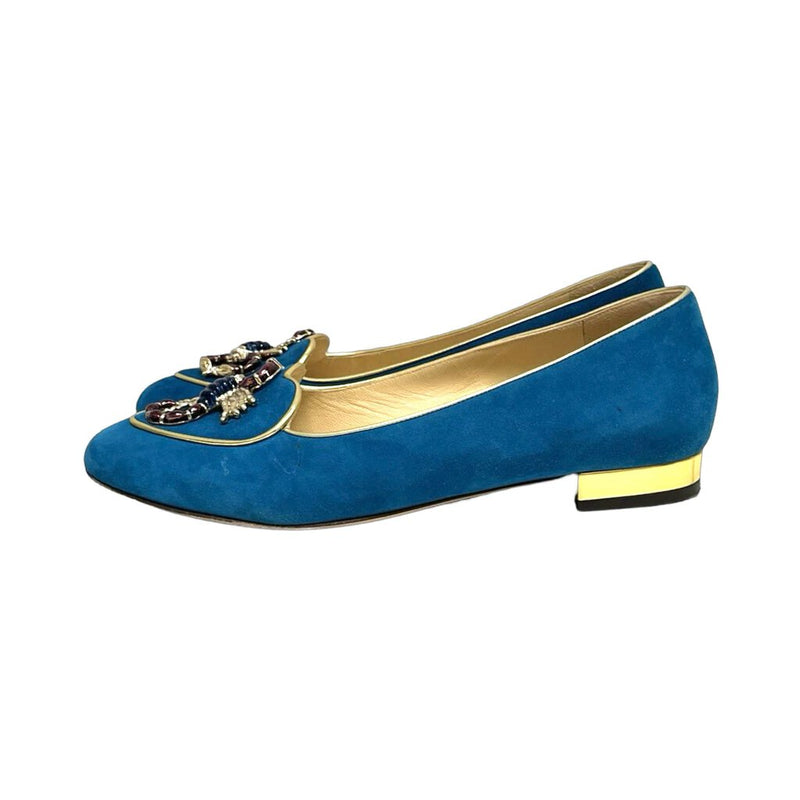 Charlotte Olympia Suede Loafers - Size 37.5