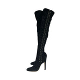 Jimmy Choo Suede Over-The-Knee Boots - Size 37.5