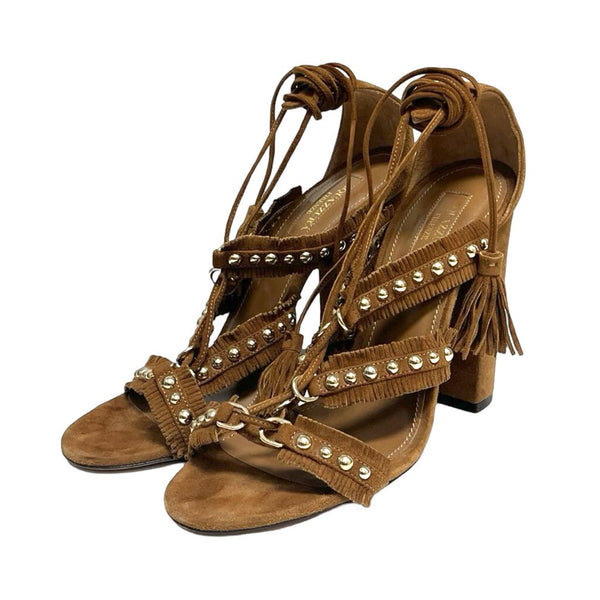 Aquazarra Suede Fringe Heels - Size 38.5