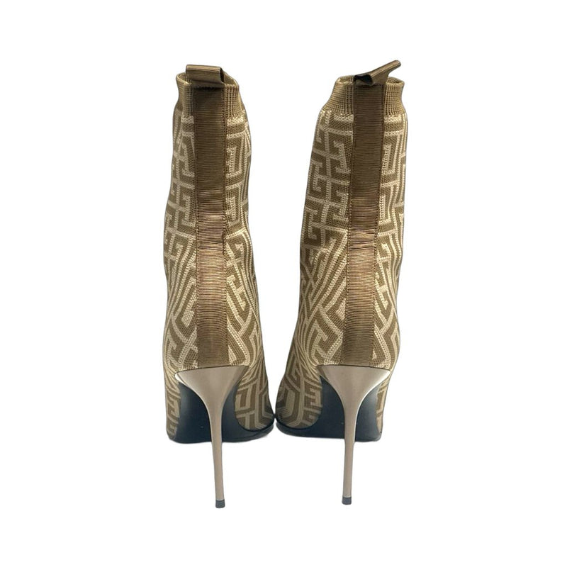 Balmain Monogram Sock Booties - Size 39