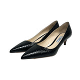 Prada Croc-Embossed Kitten Heels - Size 38.5