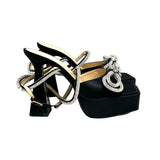 Mach & Mach "Black Double Bow" Heels - Size 39