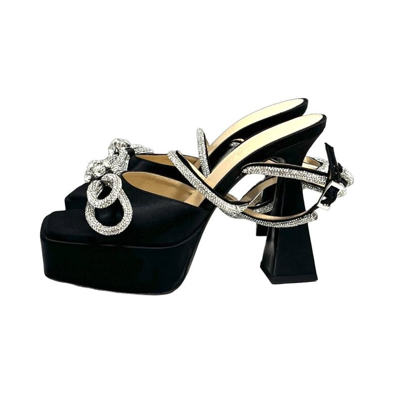 Mach & Mach "Black Double Bow" Heels - Size 39