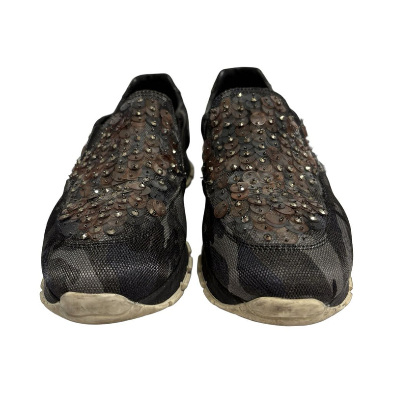 Prada Camo Sequin Sneakers - Size 37