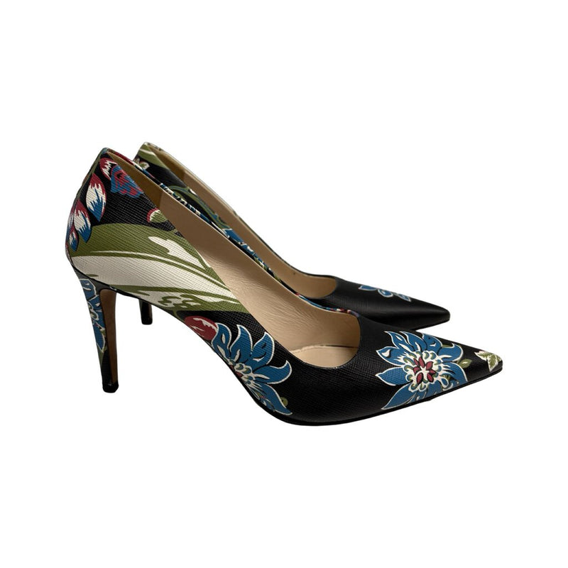 Prada Floral Print Heels - Size 36