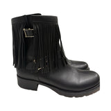 Valentino Rockstud Fringe Boots - Size 37