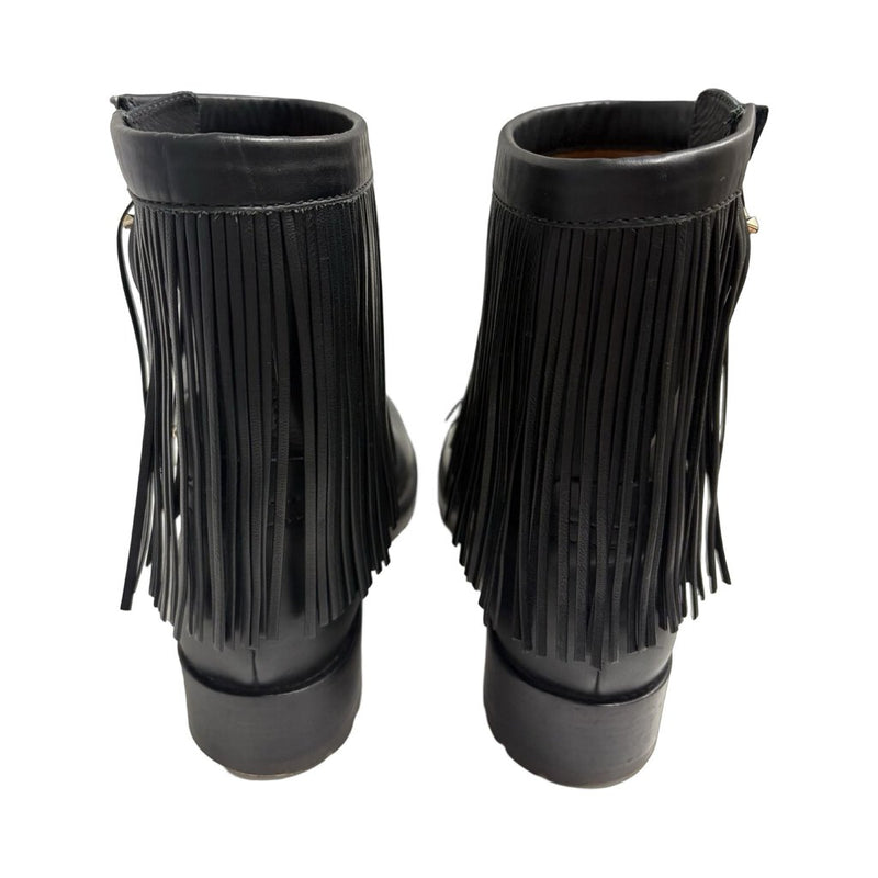 Valentino Rockstud Fringe Boots - Size 37