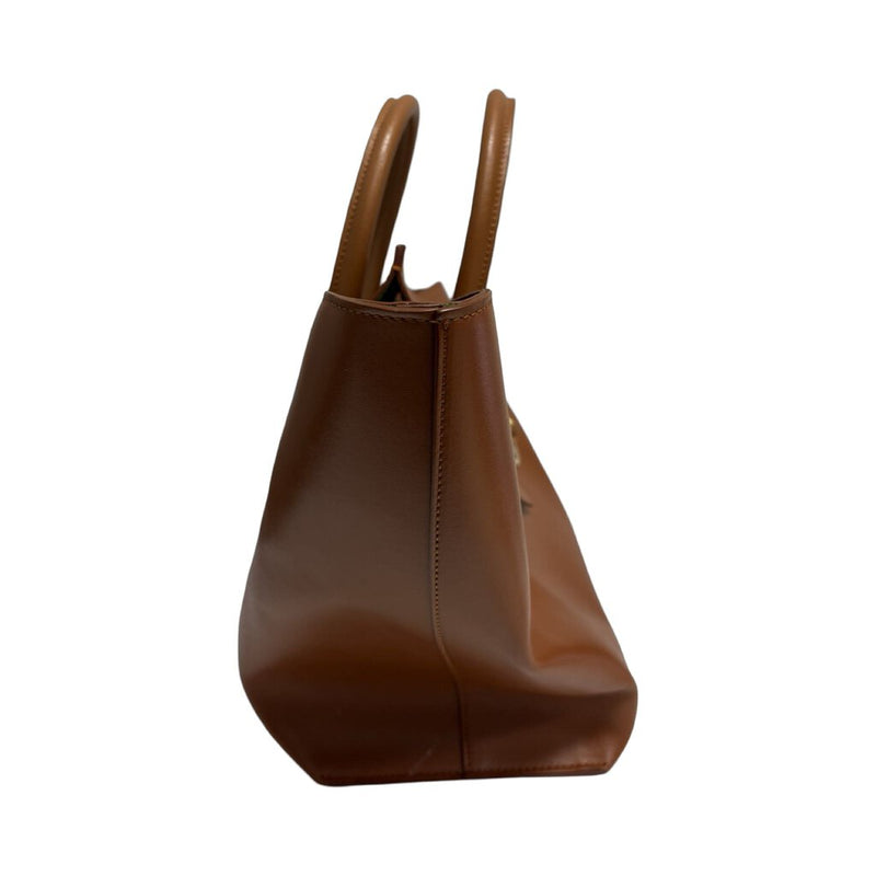 Sara Battaglia Brown Leather Tote Bag