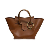 Sara Battaglia Brown Leather Tote Bag