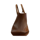 Sara Battaglia Brown Leather Tote Bag