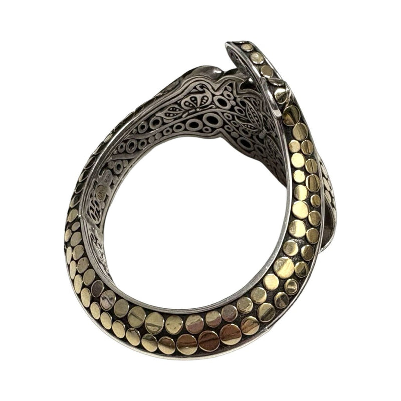 John Hardy "Ayu Leaf Dot Hinged Cuff" Bracelet