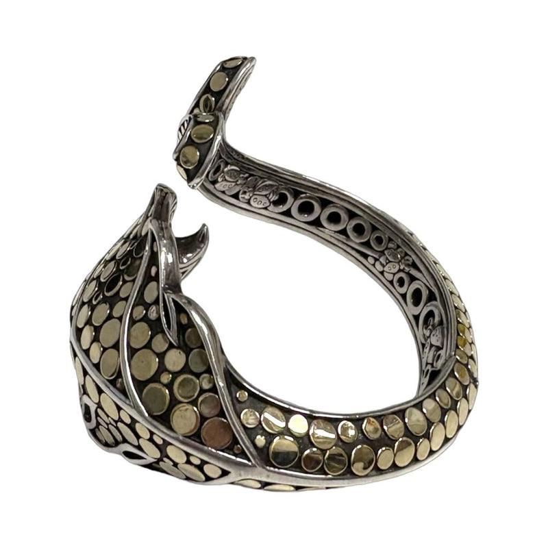 John Hardy "Ayu Leaf Dot Hinged Cuff" Bracelet