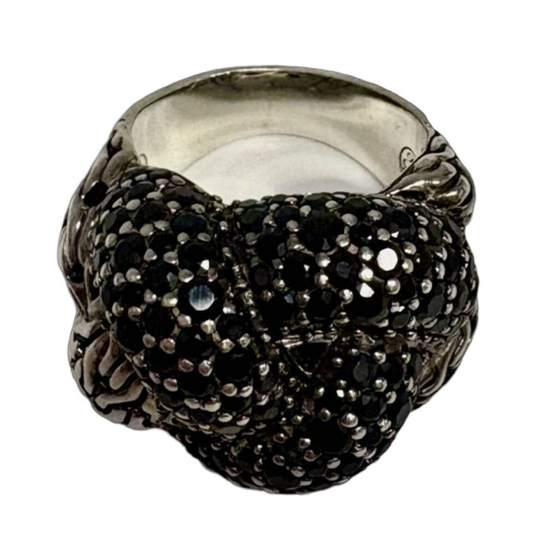 John Hardy "Black Sapphire & Spinel Classic Lava Ring" - Size 6