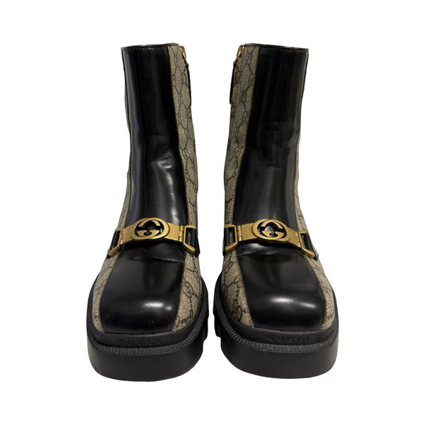 Gucci "GG Supreme Monogram" Boots - Size 37.5