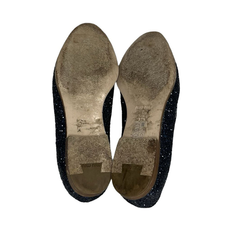 Miu Miu Glitter Flats - Size 37.5