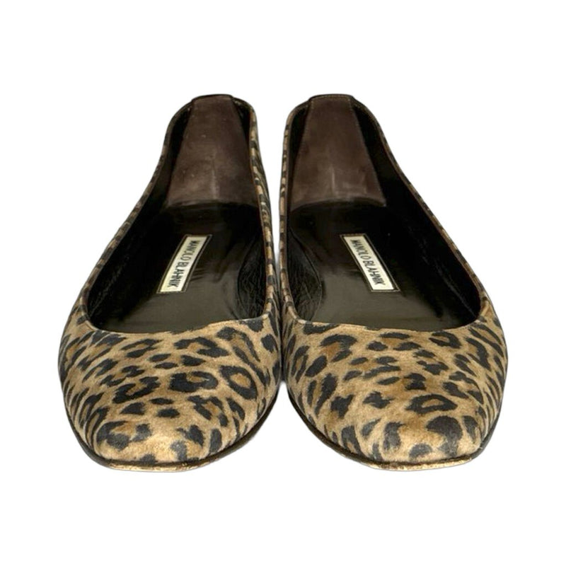 Manolo Blahnik Leopard Flats - Size 37.5