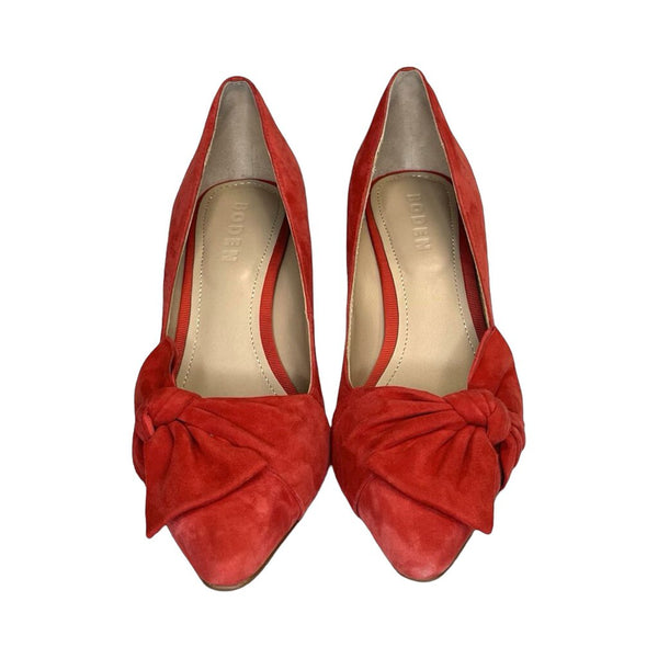 Boden Suede Bow Heels - Size 38